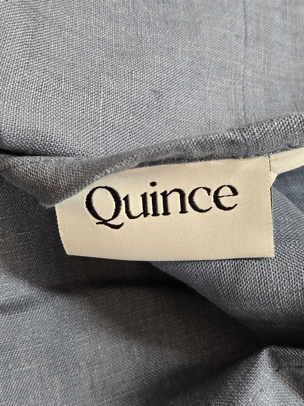 NWT QUINCE Set Of 2 48x96 European Linen True Blackout Curtains Chambray 9020